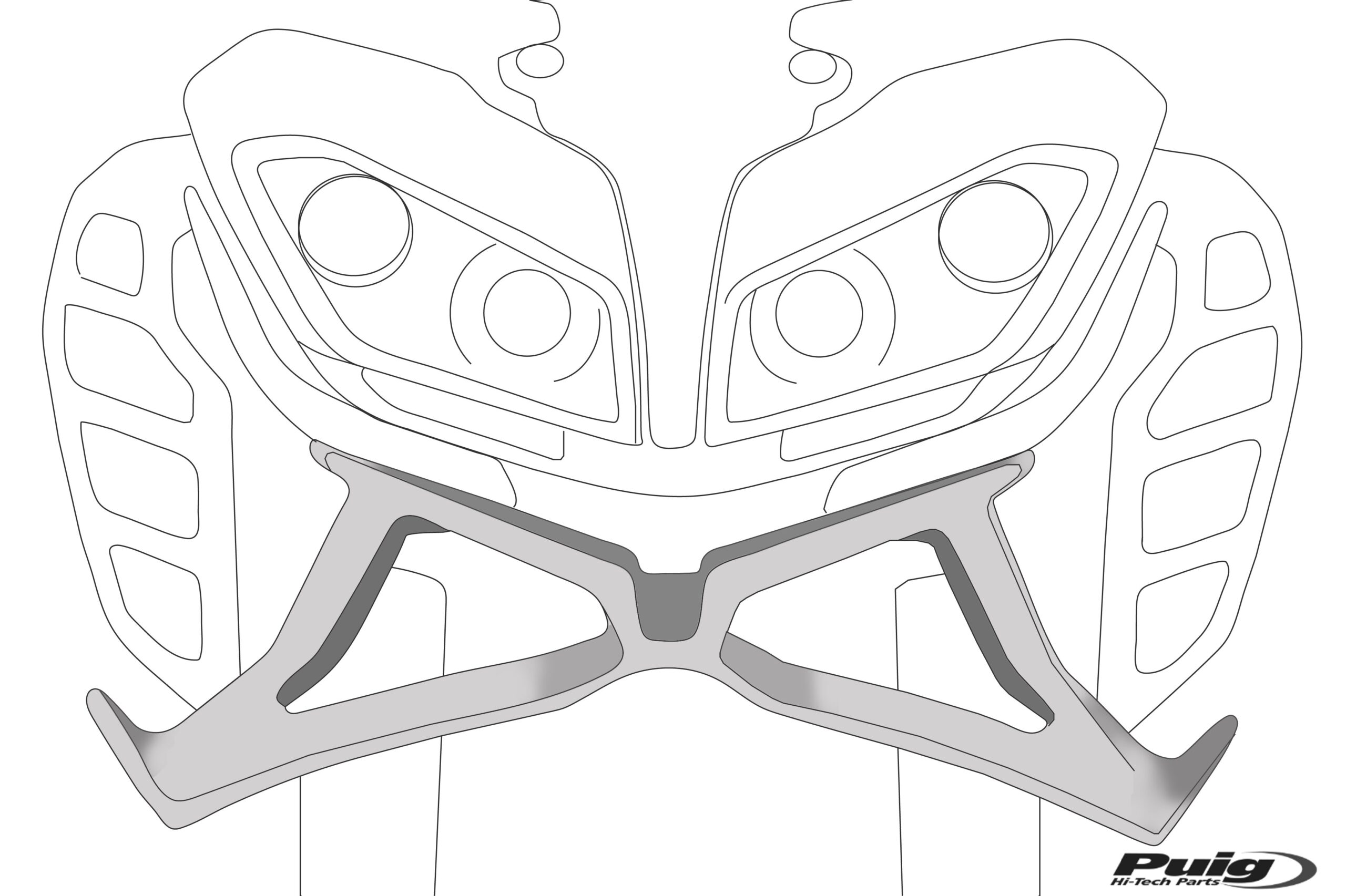 Alerones Puig Downforce frontales naked para BMW M 1000 R 1 Alerones Puig downforce frontales para la Bmw M 1000 r. rEF. 21135j