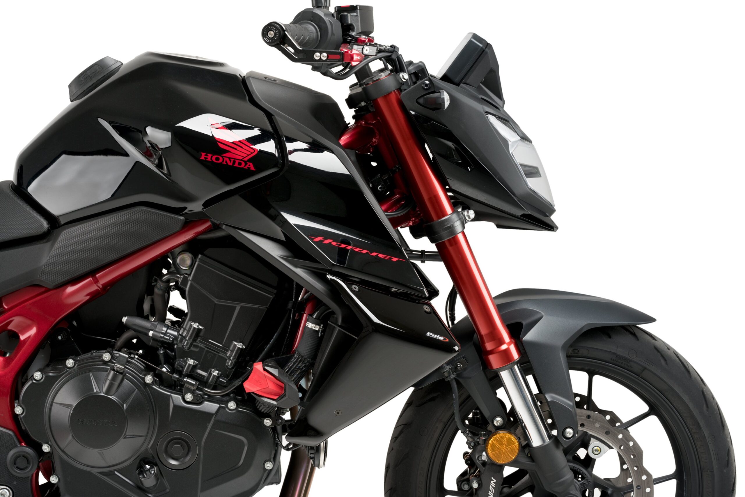 Puig Alerones Downforce laterales Naked para Honda CB 750 Hornet 3 Imagen lateral de los alerones downforce naked de Puig para honda Cb 750 Hornet